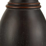 Pravin Black/Bronze Dark Wood Floor Lamp - Ornate Home