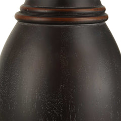 Pravin Black/Bronze Dark Wood Floor Lamp - Ornate Home