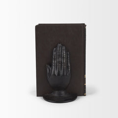 Praying Bronze Hands Cast Iron Book Ends - Ornate Home