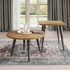 Prelude Suede Round Cocktail Table - Ornate Home