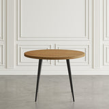 Prelude Suede/Walnut Round Dining Table w/ 4 Wright Chairs - Ornate Home