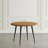 Prelude Suede/Walnut Round Dining Table w/ 4 Wright Chairs - Ornate Home