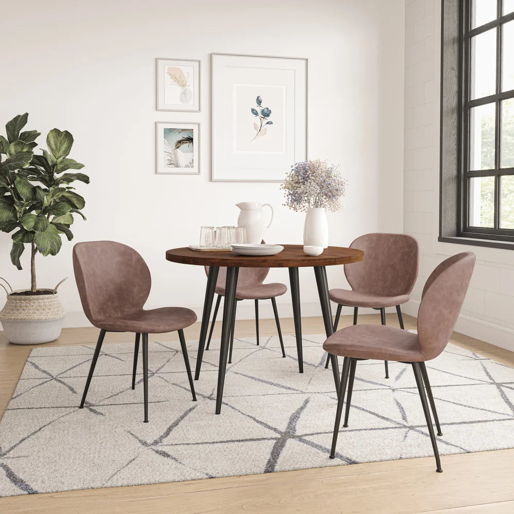 Prelude Walnut Round Dining Table - Ornate Home
