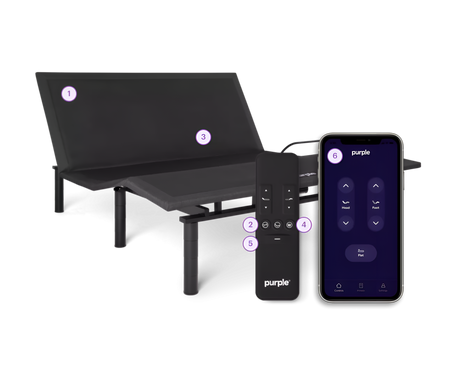 Premium Smart Charcoal King Adjustable Base Bed Frame - Ornate Home