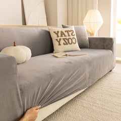 Premium Velvet Thick Stretch Couch Slipcover, Non-Slip Furniture Protector for Pets - Ornate Home