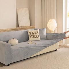 Premium Velvet Thick Stretch Couch Slipcover, Non-Slip Furniture Protector for Pets - Ornate Home