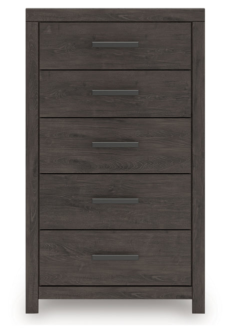 Prendonea Charcoal Chest of Drawers - Ornate Home