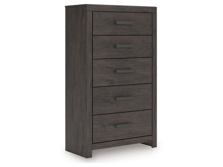 Prendonea Charcoal Chest of Drawers - Ornate Home