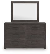 Prendonea Charcoal Dresser & Mirror (Online Special Price) - Ornate Home