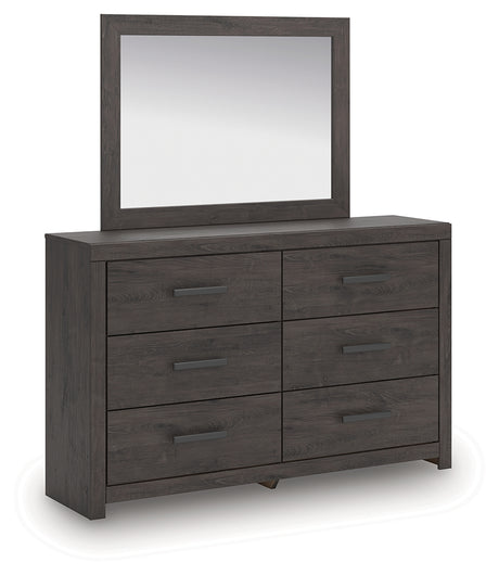 Prendonea Charcoal Dresser & Mirror - Ornate Home