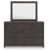 Prendonea Charcoal Dresser & Mirror - Ornate Home