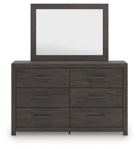 Prendonea Charcoal Dresser & Mirror - Ornate Home