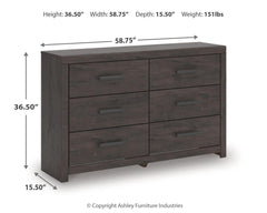 Prendonea Charcoal Dresser and Nightstand - Ornate Home