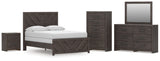 Prendonea Charcoal Full Panel Bed, Dresser, Mirror, Chest and Nightstand (Online Special Price) - Ornate Home
