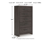 Prendonea Charcoal Full Panel Bed, Dresser, Mirror, Chest and Nightstand (Online Special Price) - Ornate Home
