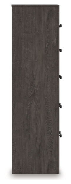 Prendonea Charcoal Full Panel Bed, Dresser, Mirror, Chest and Nightstand - Ornate Home