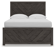 Prendonea Charcoal Full Panel Bed, Dresser, Mirror, Chest and Nightstand - Ornate Home
