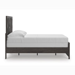 Prendonea Charcoal Queen Panel Bed, Dresser and Mirror - Ornate Home