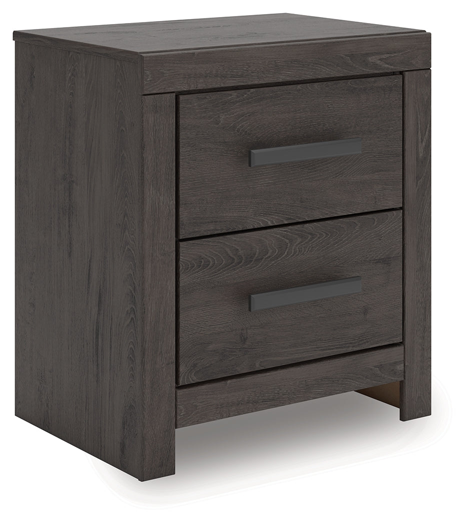 Prendonea Charcoal King Panel Bed, Dresser, Mirror and Nightstand (Online Special Price) - Ornate Home