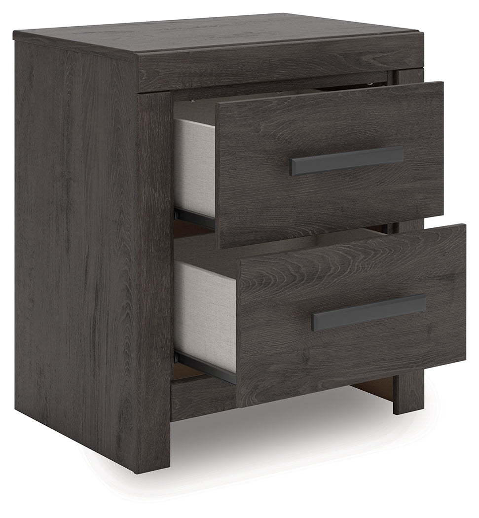 Prendonea Charcoal King Panel Bed, Dresser, Mirror and Nightstand (Online Special Price) - Ornate Home