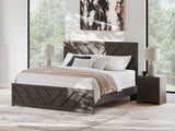 Prendonea Charcoal King Panel Bed, Dresser, Mirror and Nightstand (Online Special Price) - Ornate Home