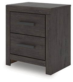 Prendonea Charcoal King Panel Bed, Dresser, Mirror and Nightstand - Ornate Home
