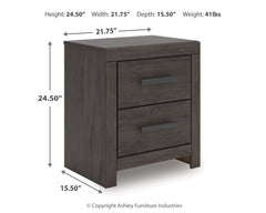 Prendonea Charcoal King Panel Bed, Dresser, Mirror and Nightstand - Ornate Home