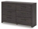 Prendonea Charcoal King Panel Bed, Dresser and 2 Nightstands (Online Special Price) - Ornate Home