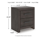 Prendonea Charcoal King Panel Bed, Dresser and 2 Nightstands - Ornate Home