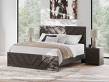 Prendonea Charcoal King Panel Bed, Dresser and Mirror (Online Special Price) - Ornate Home