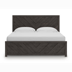 Prendonea Charcoal King Panel Bed, Dresser and Mirror - Ornate Home
