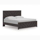 Prendonea Charcoal King Panel Bed, Dresser and Mirror - Ornate Home