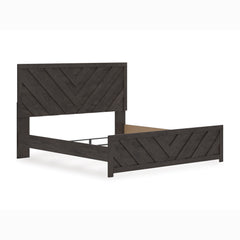 Prendonea Charcoal King Panel Bed, Dresser and Mirror - Ornate Home