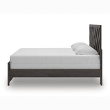 Prendonea Charcoal King Panel Bed, Dresser and Mirror - Ornate Home