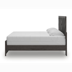 Prendonea Charcoal King Panel Bed, Dresser and Mirror - Ornate Home