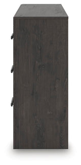 Prendonea Charcoal King Panel Bed, Dresser and Nightstand - Ornate Home