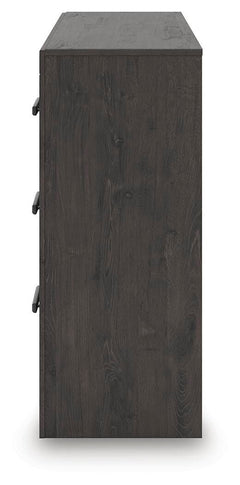 Prendonea Charcoal King Panel Bed, Dresser and Nightstand - Ornate Home