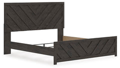 Prendonea Charcoal King Panel Bed, Dresser and Nightstand - Ornate Home