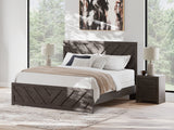 Prendonea Charcoal King Panel Bed - Ornate Home