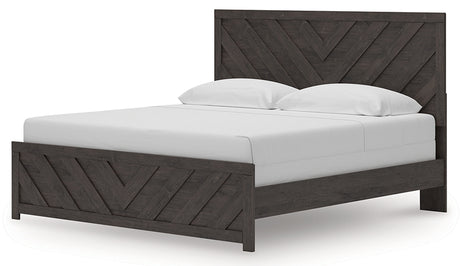 Prendonea Charcoal King Panel Bed - Ornate Home