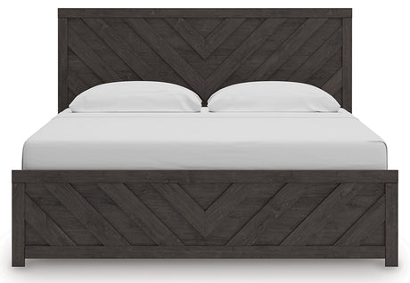 Prendonea Charcoal King Panel Bed - Ornate Home