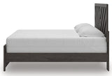 Prendonea Charcoal King Panel Bed and 2 Nightstands - Ornate Home