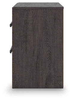 Prendonea Charcoal King Panel Bed and 2 Nightstands - Ornate Home