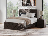 Prendonea Charcoal Queen Panel Bed, Dresser, Mirror, Chest and 2 Nightstands (Online Special Price) - Ornate Home
