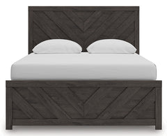Prendonea Charcoal Queen Panel Bed, Dresser, Mirror and Nightstand - Ornate Home
