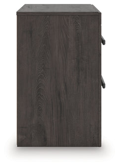 Prendonea Charcoal Queen Panel Bed, Dresser, Mirror and Nightstand - Ornate Home