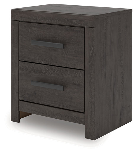 Prendonea Charcoal Queen Panel Bed, Dresser, Mirror and Nightstand - Ornate Home