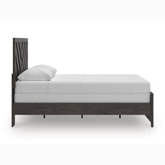 Prendonea Charcoal Queen Panel Bed, Dresser, Mirror, Chest and Nightstand - Ornate Home