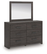 Prendonea Charcoal Queen Panel Bed, Dresser and Mirror (Online Special Price) - Ornate Home