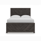 Prendonea Charcoal Full Panel Bed, Dresser, Mirror, Chest and 2 Nightstands - Ornate Home